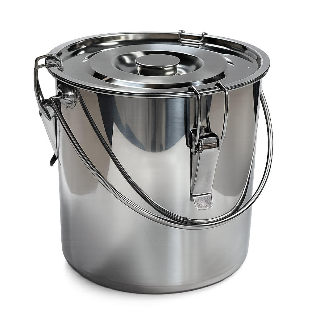 Charcoal Saver Extinguishing Bucket (Keshizumi) with Lockable Lid, 3 Gal. Capacity