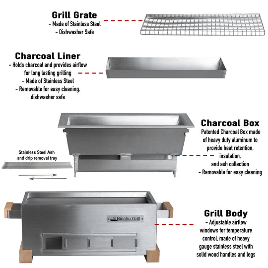 16" Yakitori Tabletop Charcoal Grill-Mini (MG-168)