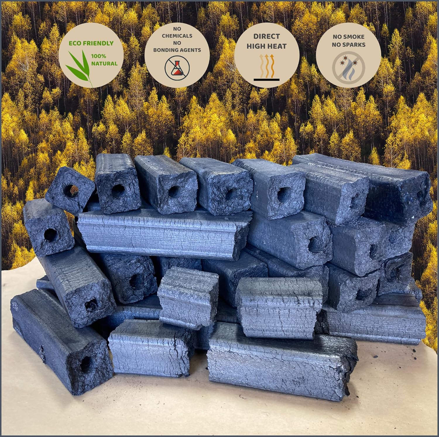 Binchotan Alternative (Ogatan) Sawdust Charcoal 22lbs.