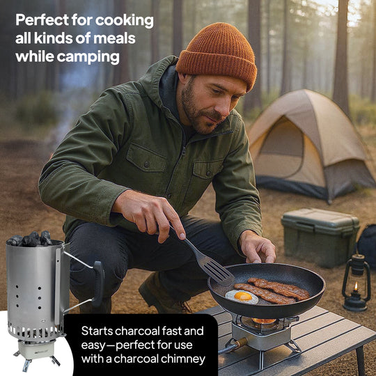 Portable Stove--Gas Burner 12800W High Heat Ultimate Charcoal Starter