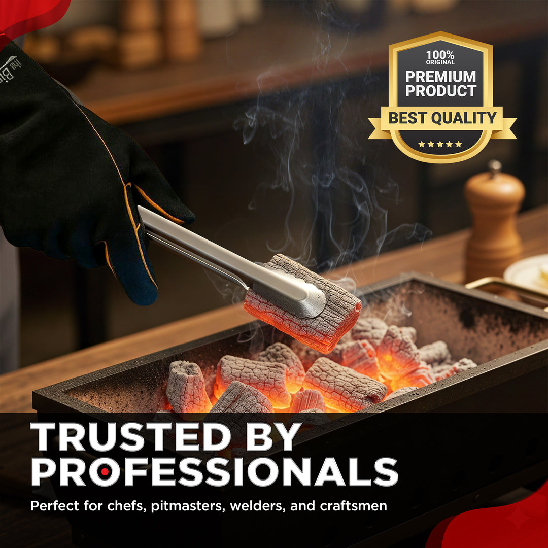 Heat Gloves – Cowhide Leather Safety Working Gloves (14”)