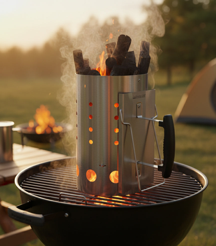 Charcoal Chimney Starter--Stainless Steel