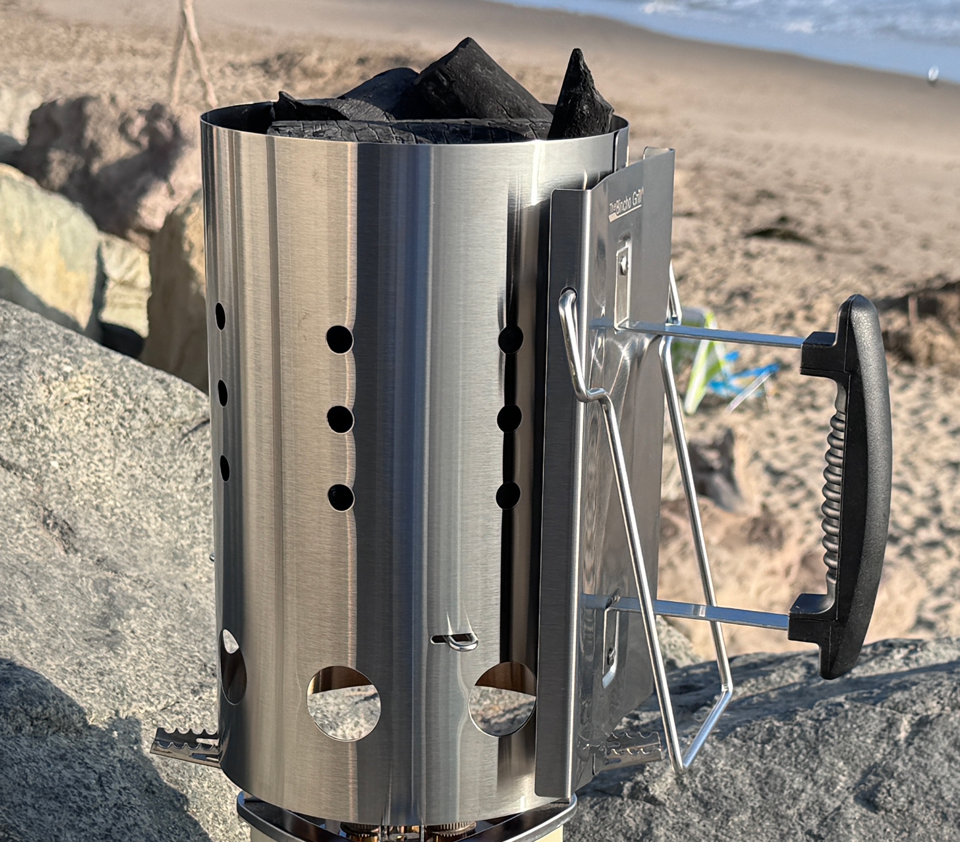 Charcoal Chimney Starter--Stainless Steel