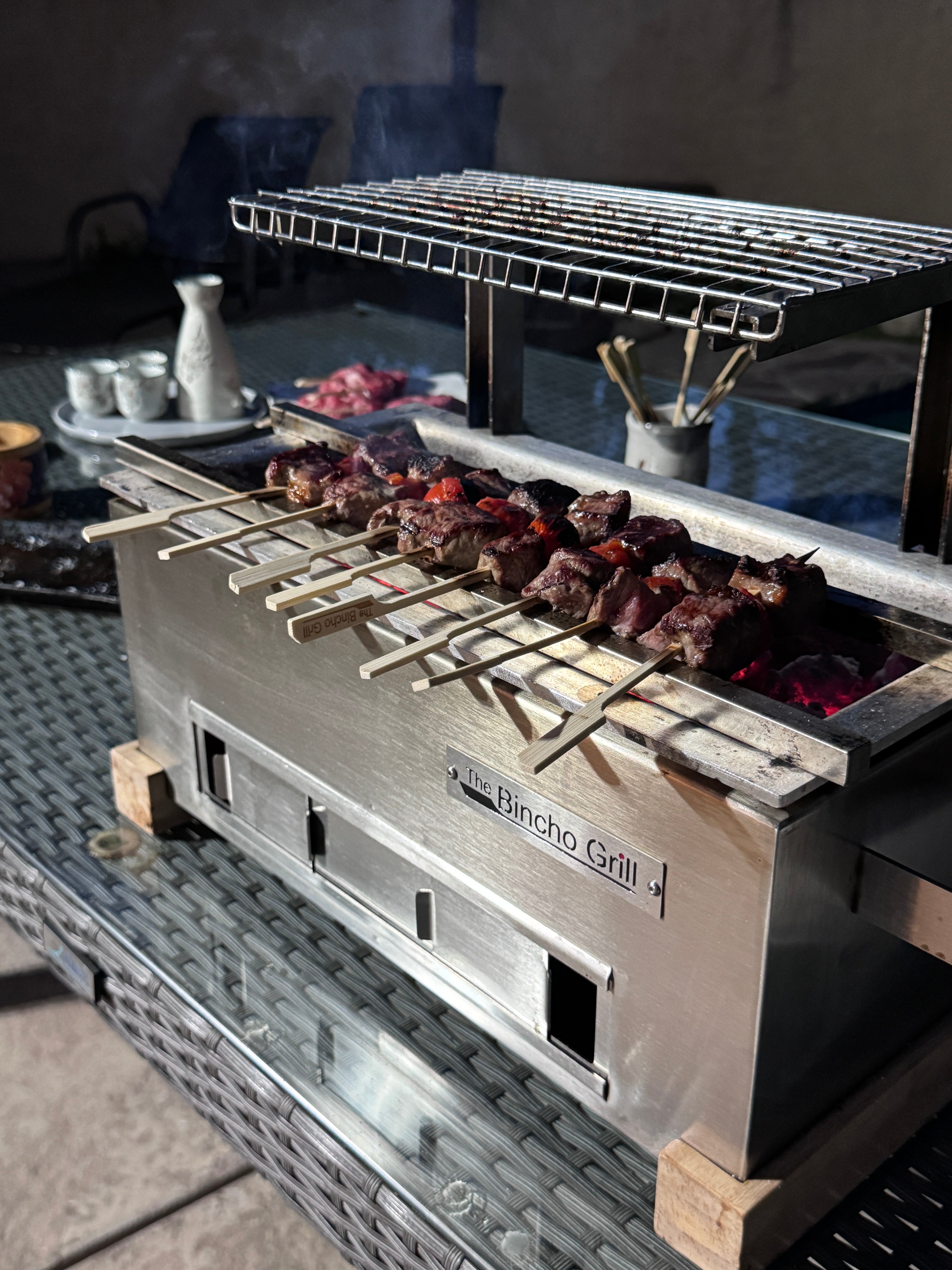 16" Stainless-Steel Skewer Rods/Bars for use with 16 inch Mini-grill (Pair, 2ea.)