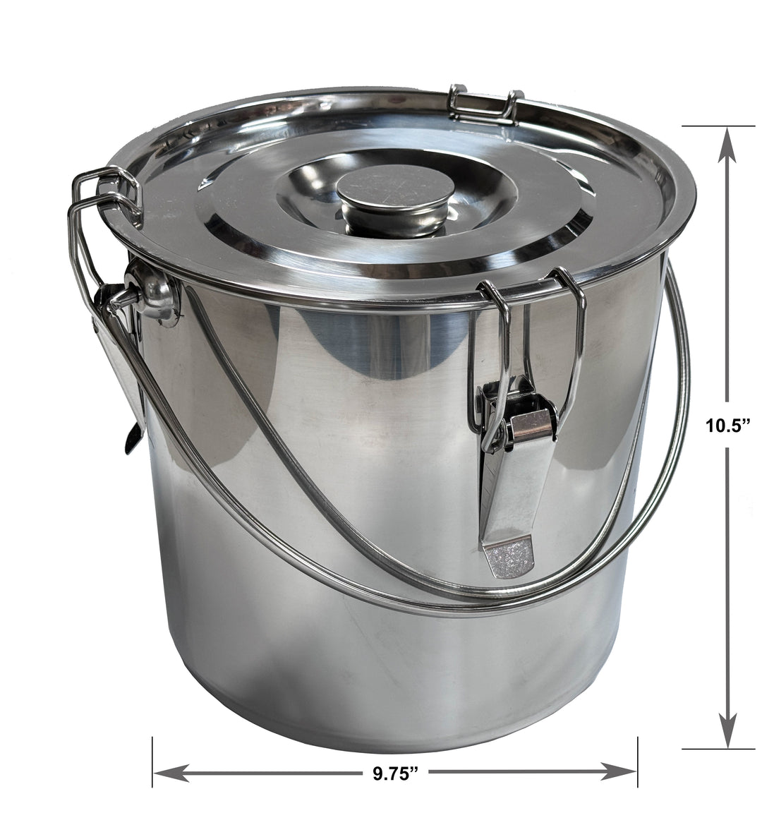 Charcoal Saver Extinguishing Bucket with Lockable Lid, 3 Gal. Capacity