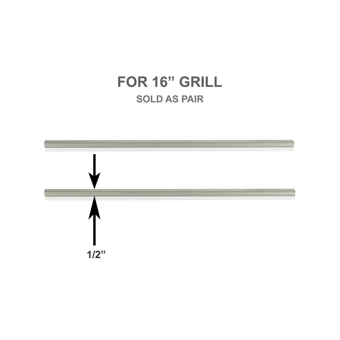 16" Stainless-Steel Skewer Rods/Bars for use with 16 inch Mini-grill (Pair, 2ea.)