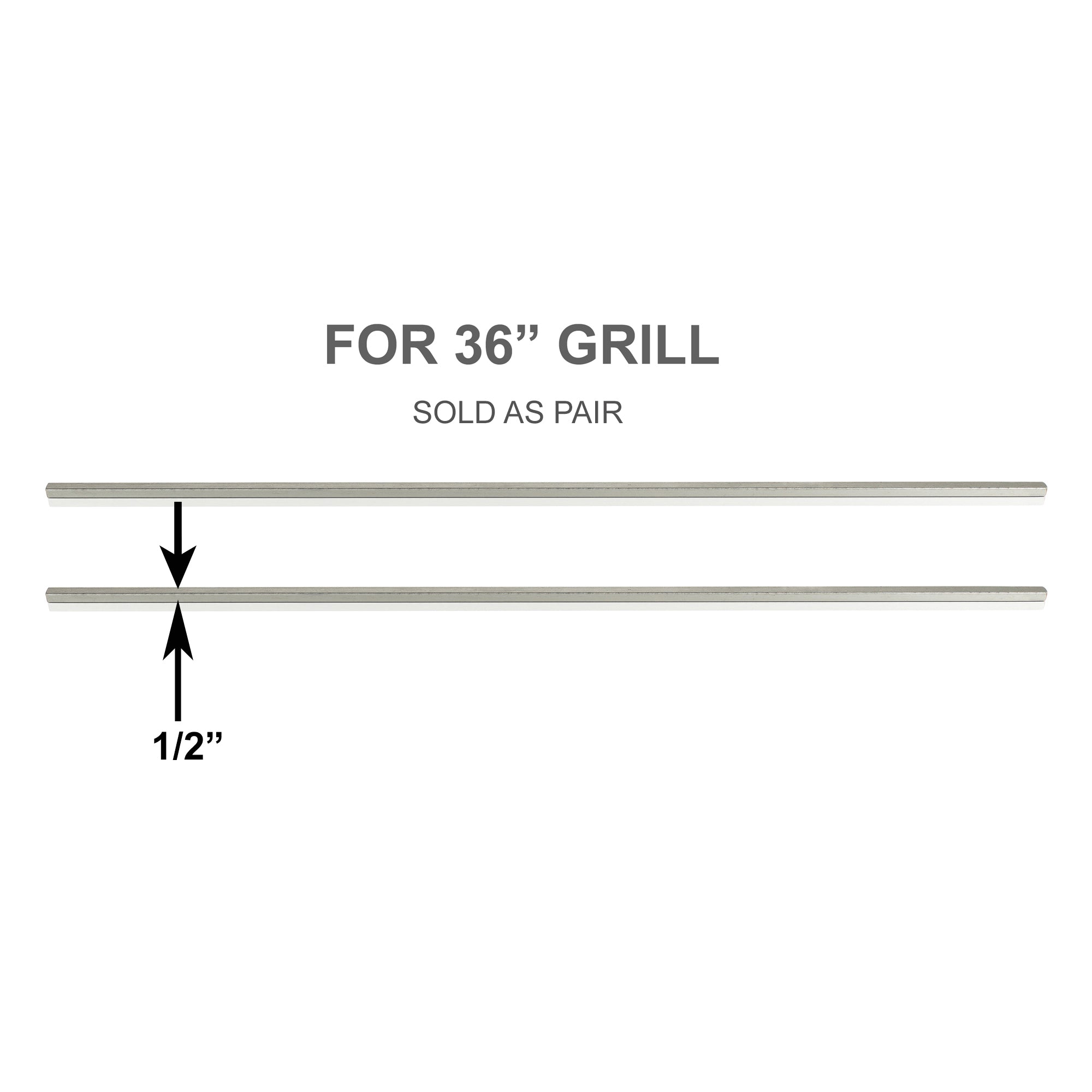 36" Stainless-Steel Skewer Rods/Bars for use with 36 inch grill (pair, 2ea.)