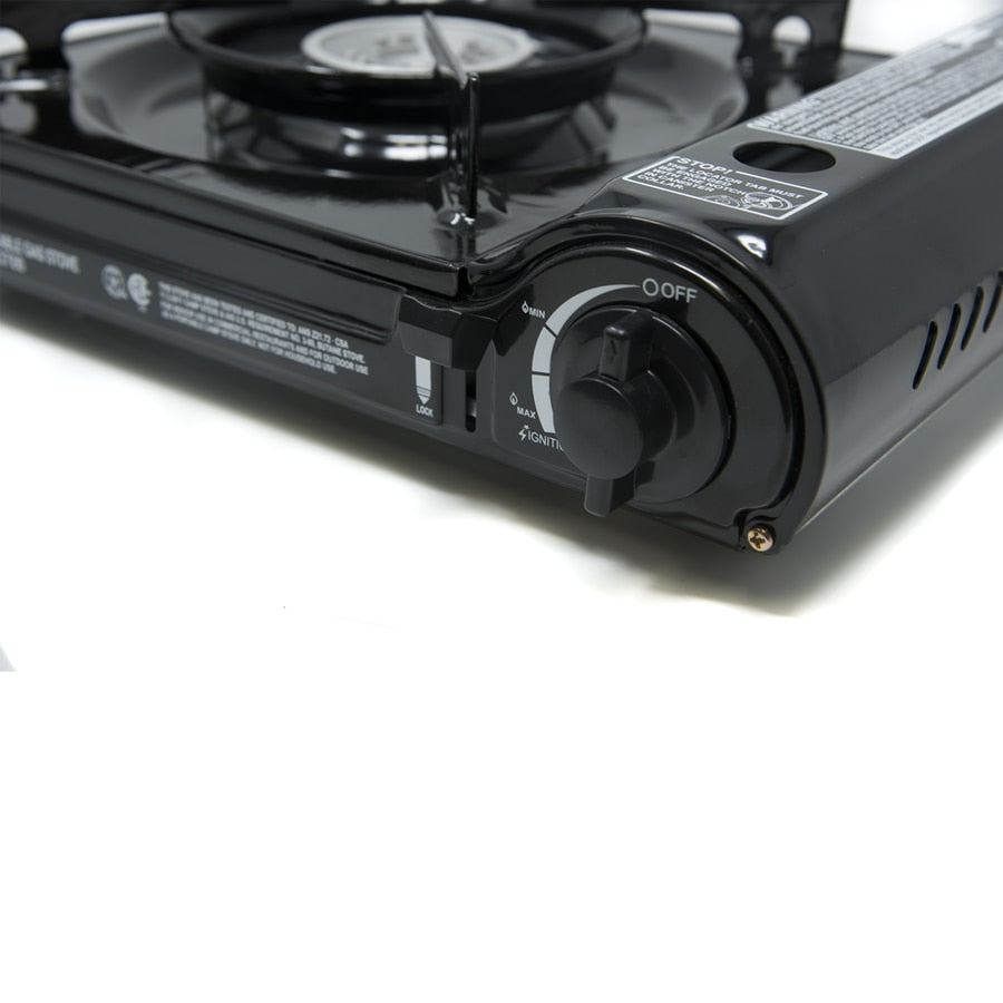 10,000 BTU Portable Butane Stove & 4 Pk Butane Canister Bundle