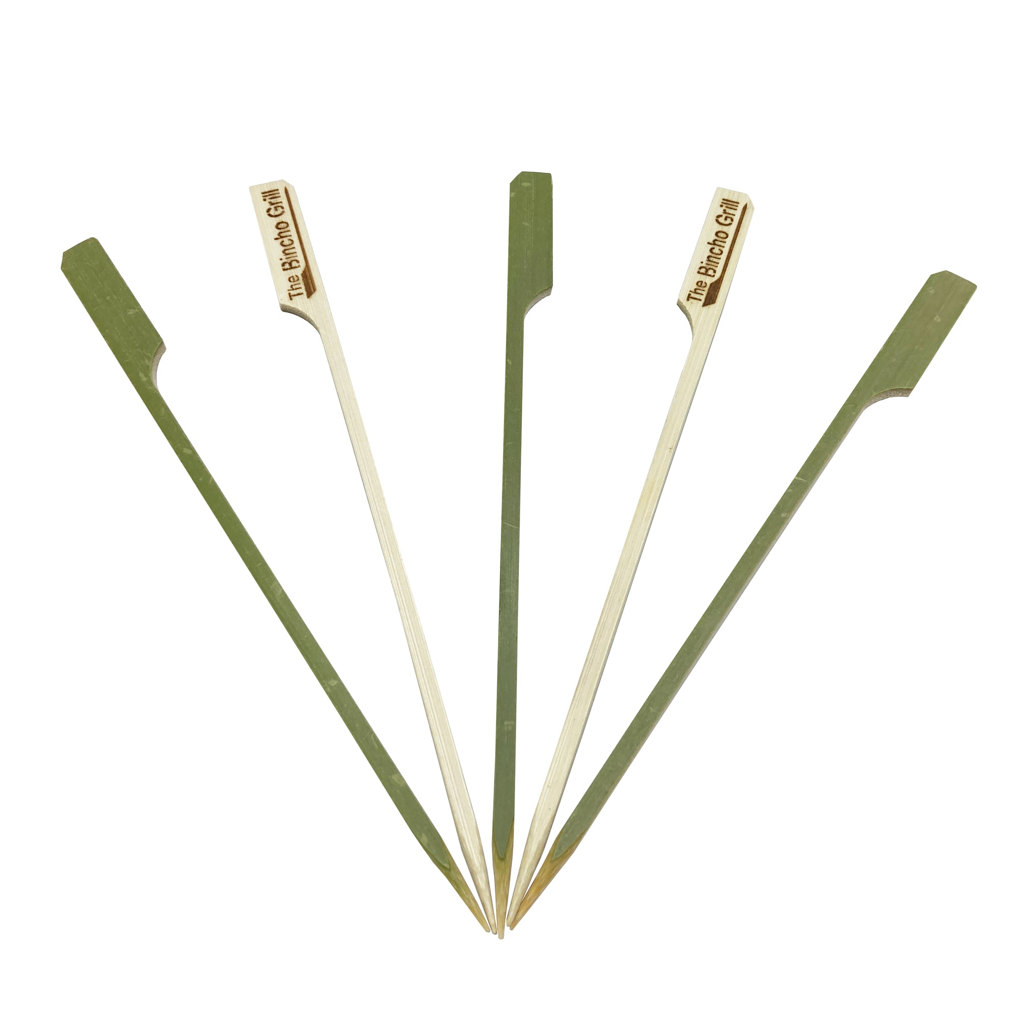 Bamboo Paddle Skewers 6" (Green Skin)