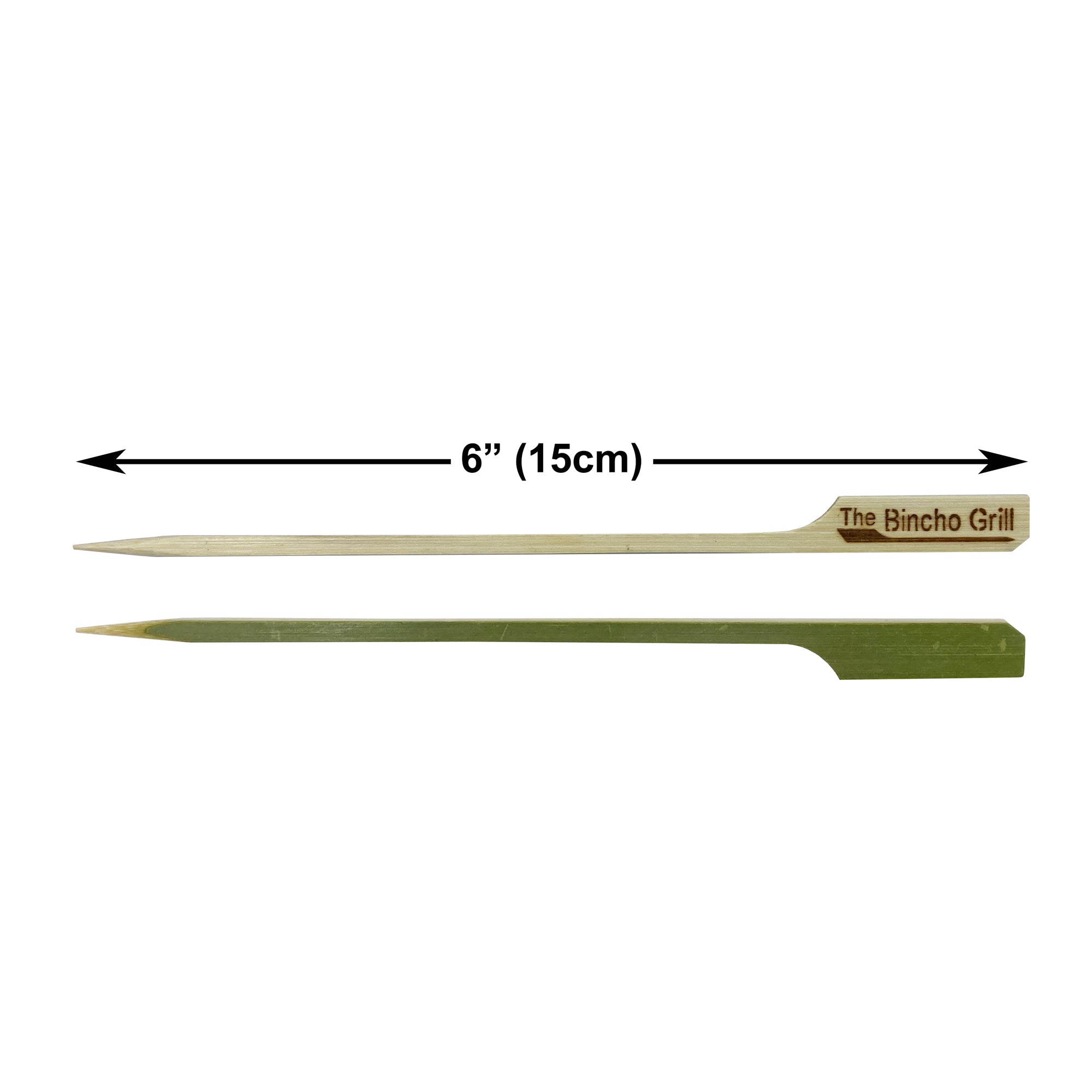 Bamboo Paddle Skewers 6" (Green Skin)
